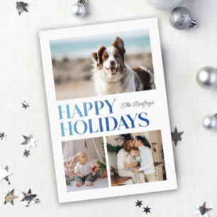 Cartes Pour Fêtes Annuelles Happy Holidays Gradient Headline Holiday Card