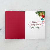 Cartes Pour Fêtes Annuelles Happy Holidays Martini and Candy Cane (Intérieur)