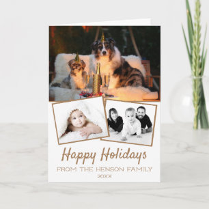 Cartes Pour Fêtes Annuelles Happy Holidays Photo Collage 3 Photo