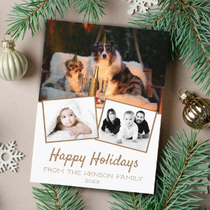 Cartes Pour Fêtes Annuelles Happy Holidays Photo Collage 3 Photo