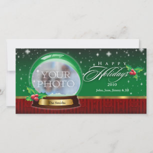 Cartes Pour Fêtes Annuelles Happy Holidays Snow Globe