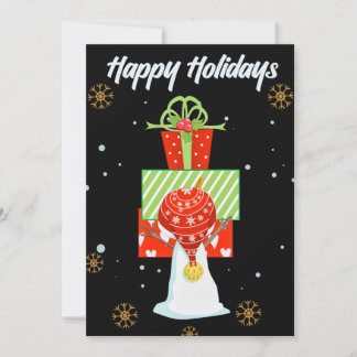 Cartes Pour Fêtes Annuelles Happy Holidays Snowman Gifts Winter Greeting Card