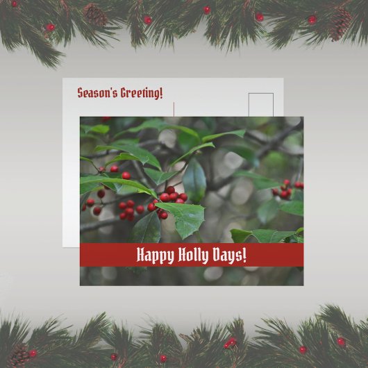 Cartes Pour Fêtes Annuelles Happy Holly Days