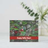 Cartes Pour Fêtes Annuelles Happy Holly Days (Debout devant)