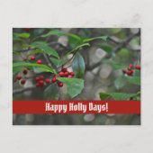 Cartes Pour Fêtes Annuelles Happy Holly Days (Devant)