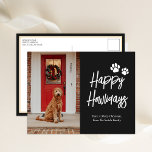 Cartes Pour Fêtes Annuelles Happy Howlidays Black Calligraphy Pet Photo<br><div class="desc">Happy Howlidays Black Calligraphy Pet Photo Holiday Carte postale. Envoyez des voeux de vacances à vos proches avec cette carte de vacances moderne et festive. Tous les textes sont pré-arrangés pour que vous personnalisiez facilement et rapidement avec vos propres détails. Joyeuses fêtes !</div>