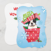 Cartes Pour Fêtes Annuelles Happy Howlidays Boston Terrier (Devant / Derrière)