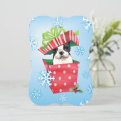Cartes Pour Fêtes Annuelles Happy Howlidays Boston Terrier (Debout devant)