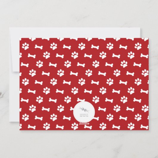 Cartes Pour Fêtes Annuelles Happy Howlidays Brush Script Amoureux des chiens P (Dos)