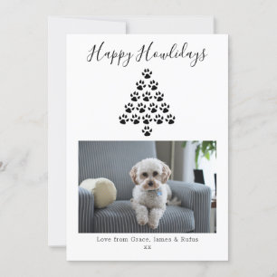 Cartes Pour Fêtes Annuelles Happy Howlidays Chien Christmas Holiday Photo (rou