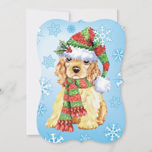 Cartes Pour Fêtes Annuelles Happy Howlidays Cocker Spaniel (Devant)