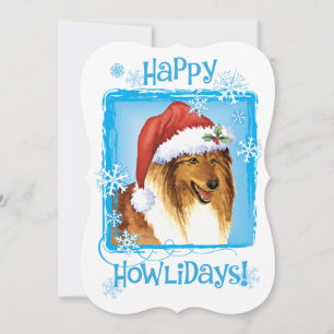 Cartes Pour Fêtes Annuelles Happy Howlidays Collie
