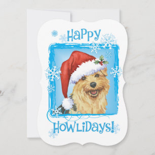 Cartes Pour Fêtes Annuelles Happy Howlidays Norfolk Terrier