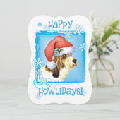 Cartes Pour Fêtes Annuelles Happy Howlidays PBGV (Debout devant)