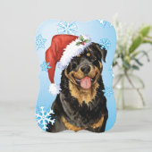 Cartes Pour Fêtes Annuelles Happy Howlidays Rottweiler (Debout devant)