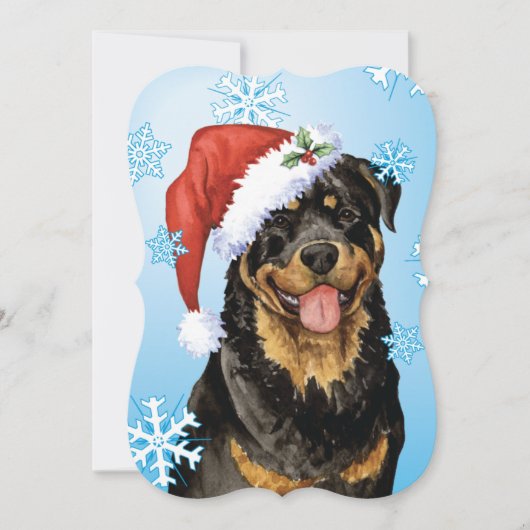 Cartes Pour Fêtes Annuelles Happy Howlidays Rottweiler (Devant)