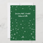 Cartes Pour Fêtes Annuelles Happy Howlidays Script Green Dog Photo (Dos)