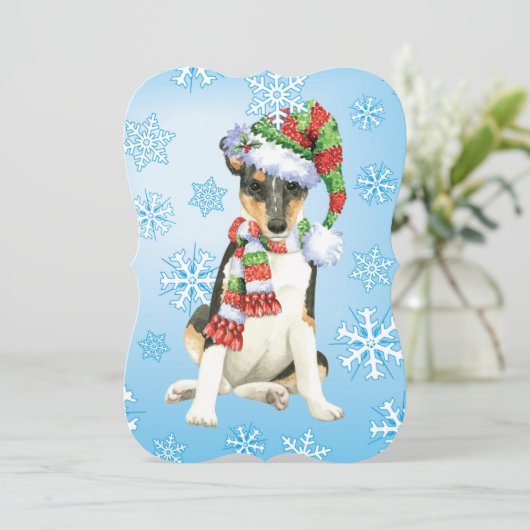 Cartes Pour Fêtes Annuelles Happy Howlidays Smooth Collie (Debout devant)