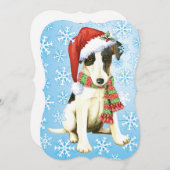 Cartes Pour Fêtes Annuelles Happy Howlidays Smooth Fox Terrier (Devant / Derrière)
