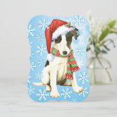 Cartes Pour Fêtes Annuelles Happy Howlidays Smooth Fox Terrier (Debout devant)