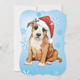 Cartes Pour Fêtes Annuelles Happy Howlidays Staffordshire Bull Terrier