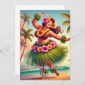 Cartes Pour Fêtes Annuelles Happy Hula dans la journée Coola (Devant / Derrière)