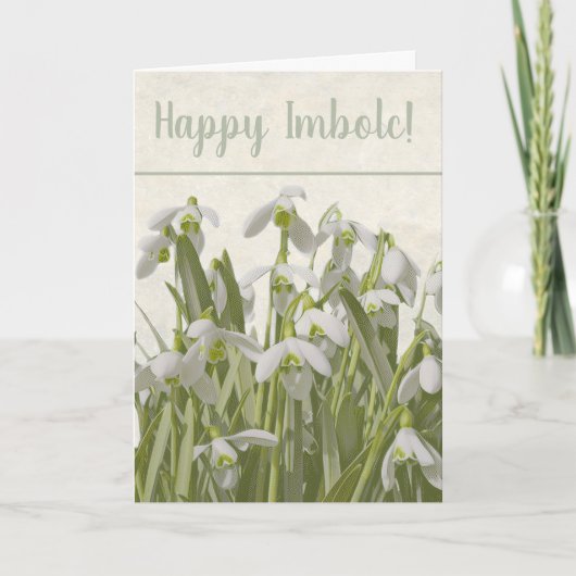 Cartes Pour Fêtes Annuelles Happy Imbolc Snowdrops (Devant)