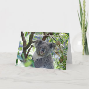 Cartes Pour Fêtes Annuelles Happy Koaladays adorable koala Christmas card