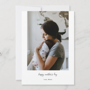 Cartes Pour Fêtes Annuelles Happy mère's day moderne minimaliste photo collage