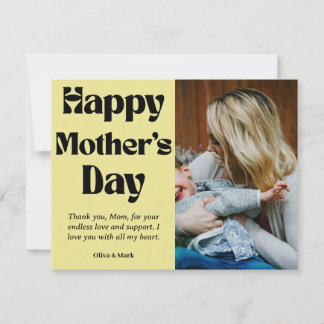 Cartes Pour Fêtes Annuelles Happy mother's day – Custom Photo and Name Gift  H