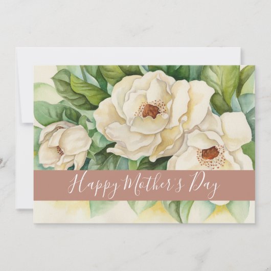 Cartes Pour Fêtes Annuelles Happy Mother's Day Floral Rose Gold Nom Script (Devant)