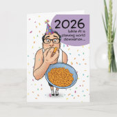 Cartes Pour Fêtes Annuelles Happy New Year 2026 AI Artificial Intelligence (Devant)