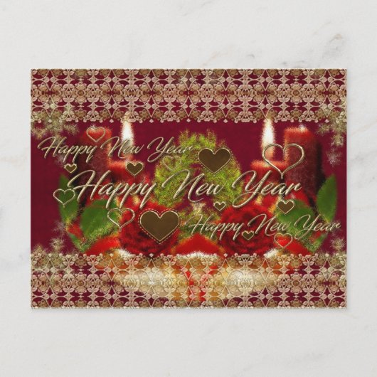Cartes Pour Fêtes Annuelles Happy New Year Card (Devant)