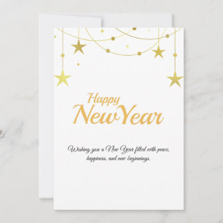 Cartes Pour Fêtes Annuelles Happy New Year Card | Modern Minimal Design