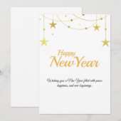Cartes Pour Fêtes Annuelles Happy New Year Card | Modern Minimal Design (Devant / Derrière)