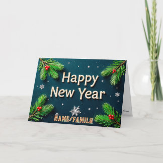 Cartes Pour Fêtes Annuelles Happy New Year Golden Lettering