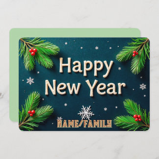 Cartes Pour Fêtes Annuelles Happy New Year Golden Lettering