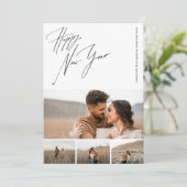 Cartes Pour Fêtes Annuelles Happy New Year Script 6-Photo Engaged Couples (Debout devant)