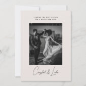 Cartes Pour Fêtes Annuelles Happy New Year Simple Modern Script One Photo (Devant)