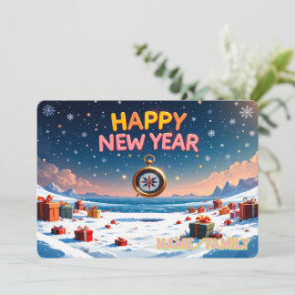 Cartes Pour Fêtes Annuelles Happy New Year Vintage Pocket Watch