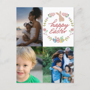 Cartes Pour Fêtes Annuelles Happy Pâques Custom 3 Photo Collage