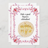 Cartes Pour Fêtes Annuelles Happy Passover Spring Sesach Seder (Devant / Derrière)