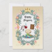 Cartes Pour Fêtes Annuelles Happy Passover Spring Sesach Seder (Devant)