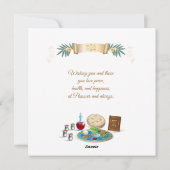 Cartes Pour Fêtes Annuelles Happy Passover Spring Sesach Seder (Dos)