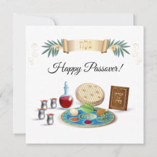 Cartes Pour Fêtes Annuelles Happy Passover Spring Sesach Seder