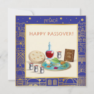 Cartes Pour Fêtes Annuelles Happy Passover Spring Sesach Seder