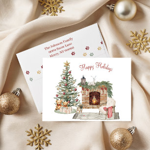 Cartes Pour Fêtes Annuelles Happy Pawlidays Chien Design - Carlin