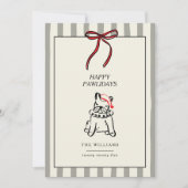 Cartes Pour Fêtes Annuelles Happy Pawlidays Modern Dog Family Christmas Card (Devant)