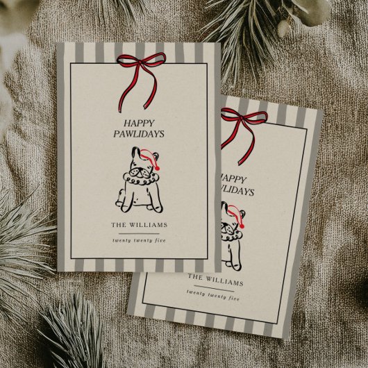 Cartes Pour Fêtes Annuelles Happy Pawlidays Modern Dog Family Christmas Card