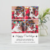 Cartes Pour Fêtes Annuelles Happy Pawlidays Personnalisé Chien Chat Animal 4 P (Debout devant)